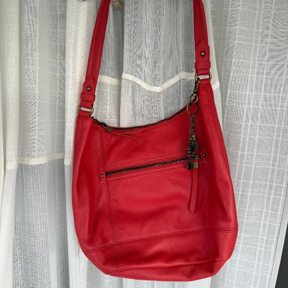 THE SAK Red Leather Shoulder Bag - Picture 2 of 3